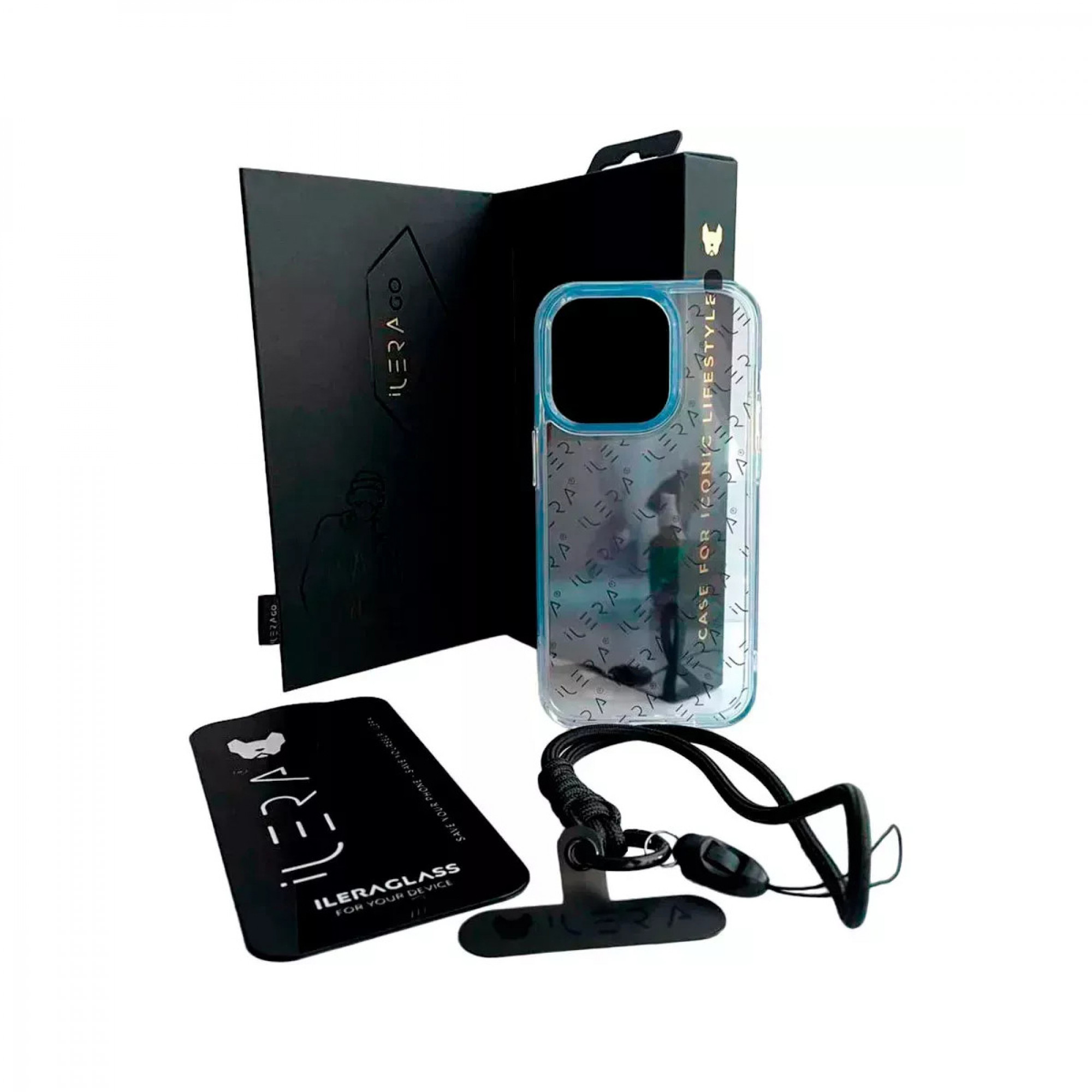 Защитное стекло iLeraGo Ice Case with Hand Stripe iPhone 14 Pro Black